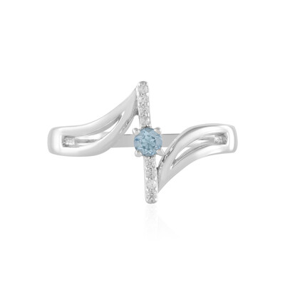 Zilveren ring met een Santa Maria-aquamarijn