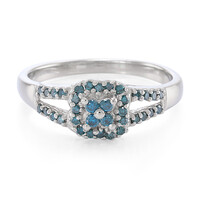 Zilveren ring met Fancy diamanten