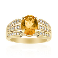 Zilveren ring met een citrien