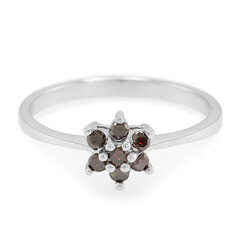 Zilveren ring met een Fancy diamant