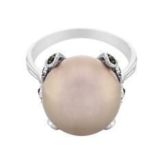 Gouden ring met een zoetwater kweekparel