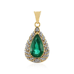 Gouden hanger met een AAA Zambia smaragd (D'vyere)