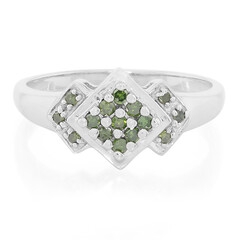 Zilveren ring met Fancy diamanten