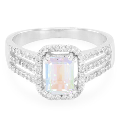 Zilveren ring met een maanlicht-topaas