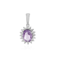 Zilveren hanger met een lavendel amethist