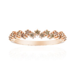 Gouden ring met SI1 Argyle Rose De France Diamanten