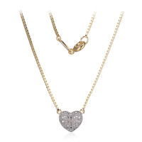Messingen halsketting met een I3 (I) Diamant (Juwelo Style)