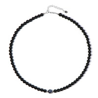 Zilveren halsketting met een lapis lazuli