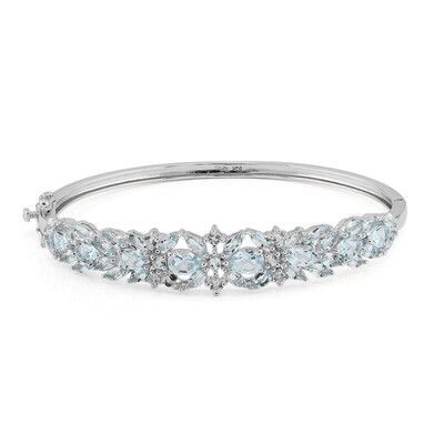 Zilveren armband met hemel-blauwe topaasstenen