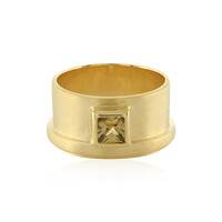 Zilveren ring met een Gele Zirkoon