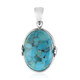 Zilveren hanger met een Blauwe Kingman Mohave Turkoois (Art of Nature)
