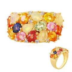 Zilveren ring met saffieren