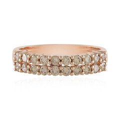 Gouden ring met SI2 Champagne Diamanten
