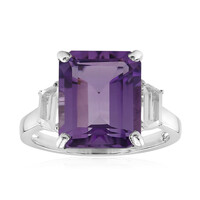 Zilveren ring met een amethist