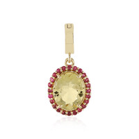 Gouden hanger met een gele beril