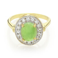 Zilveren ring met een keizerlijk chrysopraas