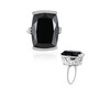 Zilveren ring met een zwarte spinel