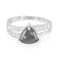 Zilveren ring met een Zwarte Hematiet