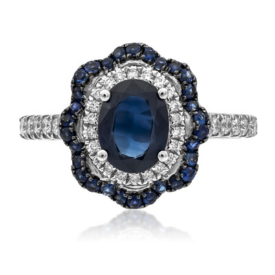 Gouden ring met een Ceylon saffier (CIRARI)