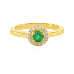 Zilveren ring met een Columbiaanse smaragd