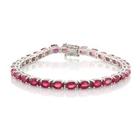 Zilveren armband met Madagaskar Robijnen