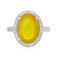 Zilveren ring met een Gele Madagaskar Saffier