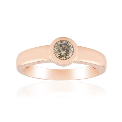 Gouden ring met een VS1 Argyle-Rose de France-Diamant (Annette)