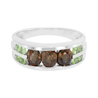 Zilveren ring met Chocolade zirkonen