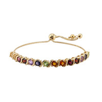 Zilveren armband met granaten