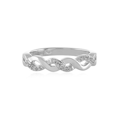 Zilveren ring met zirkonen