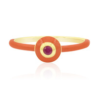 Zilveren ring met een Birmese Robijn