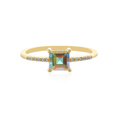 Zilveren ring met een maanlicht-topaas
