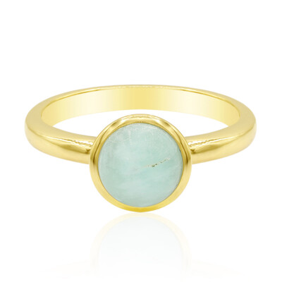 Zilveren ring met een aquamarijn