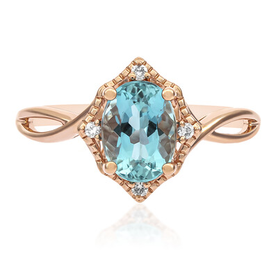 Gouden ring met een AAA Braziliaanse Aquamarijn (CIRARI)