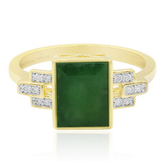 Gouden ring met een Koninklijke Jadeiet