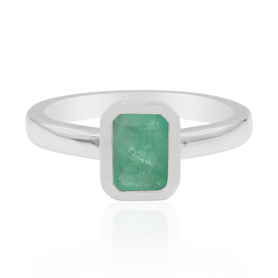 Zilveren ring met een Zambia-smaragd