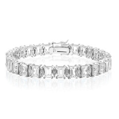 Zilveren armband met witte topaasstenen