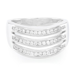 Zilveren ring met zirkonen