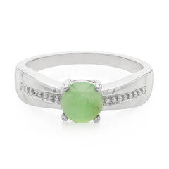 Zilveren herenring met een keizerlijk chrysopraas
