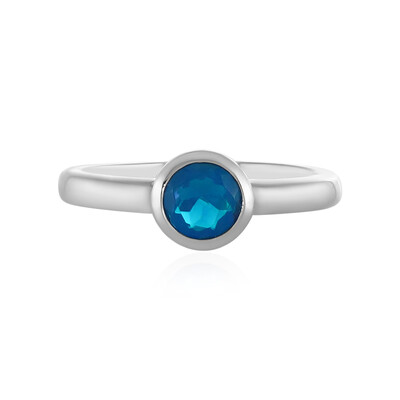 Zilveren ring met een Blauwe Ethiopische Opaal