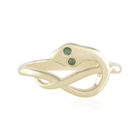 Gouden ring met SI2 Groene Diamanten