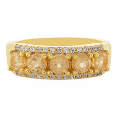 Zilveren ring met keizerlijke granaten