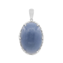 Zilveren hanger met een blauwe opaal