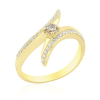 Gouden ring met een SI2 Champagne Diamant (de Melo)