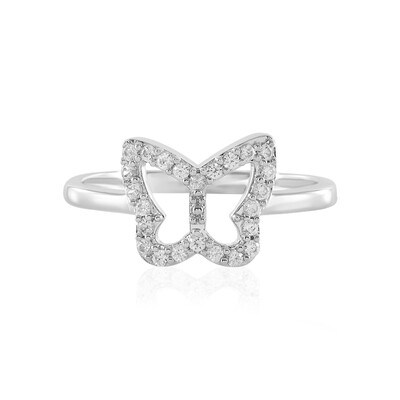 Zilveren ring met zirkonen