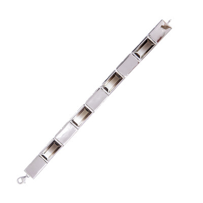 Zilveren armband met meerkleurige-kwartskristallen
