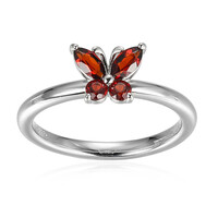 Zilveren ring met Mozambique granaten