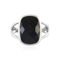 Zilveren ring met een zwarte onyx