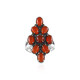 Zilveren ring met Rode onyxen (Desert Chic)