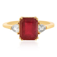 Zilveren ring met een Madagaskar Robijn